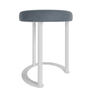 Пуф HORSIX 38 х 38 см, серое сиденье/белый