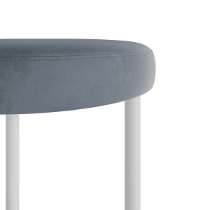 Пуф HORSIX 38 х 38 см, серое сиденье/белый