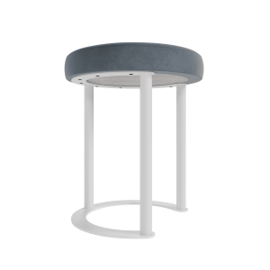 Пуф HORSIX 38 х 38 см, серое сиденье/белый