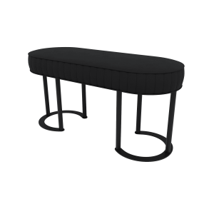 Банкетка DUHORSIX 100 х 39 см, черное сиденье/черный