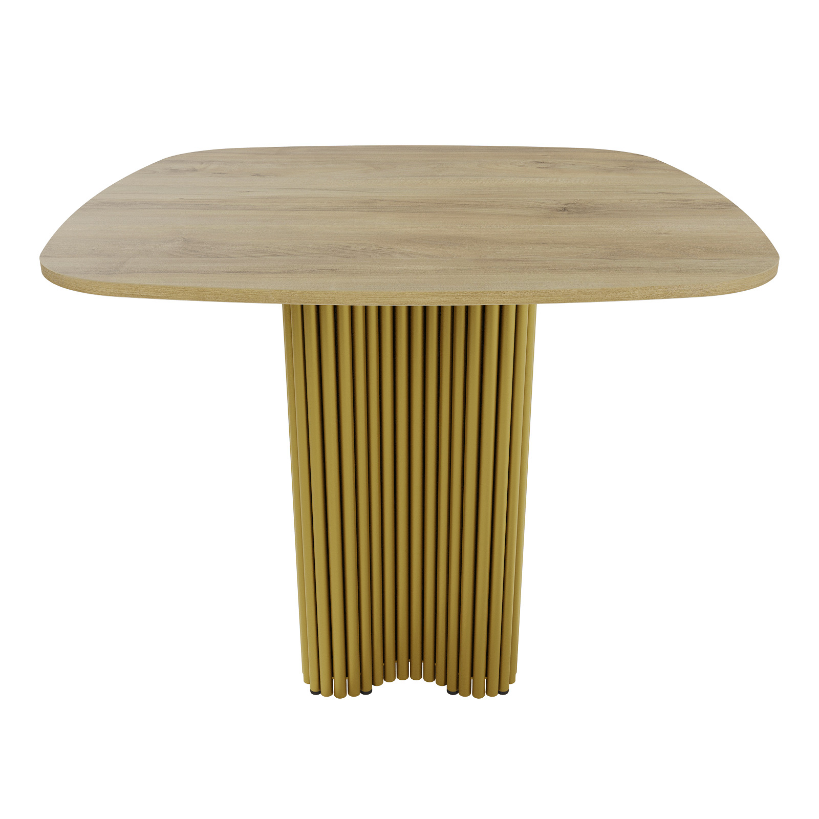 Обеденный стол TRUBIS Wood CLEVER 90 см, орех/золотой