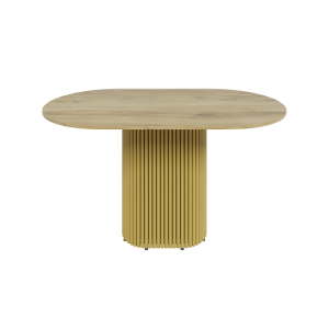 Обеденный стол TRUBIS Wood Oval 140 х 80 см, орех/золотой