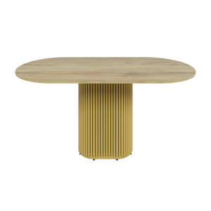 Обеденный стол TRUBIS Wood Oval 160 х 80 см, орех/золотой