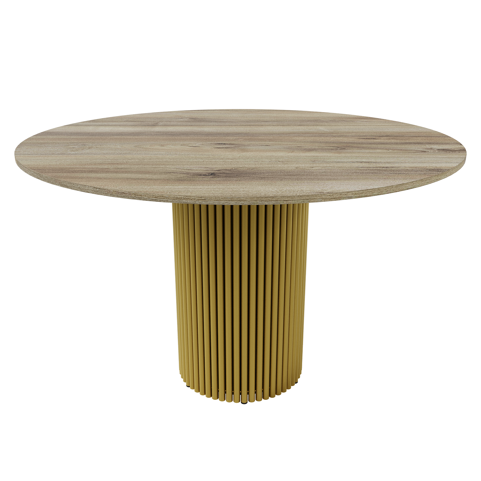 Обеденный стол TRUBIS Wood L D120 см, орех/золотой