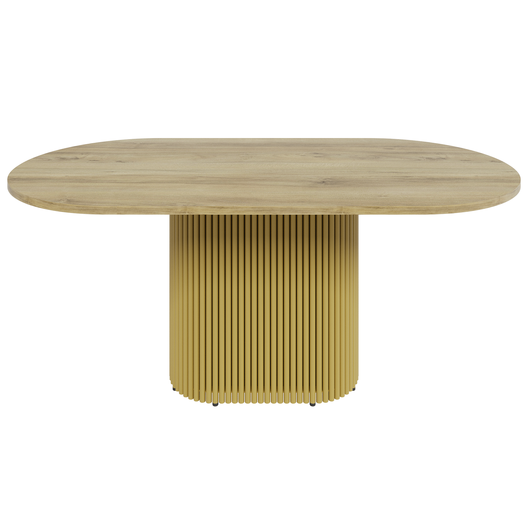 Обеденный стол TRUBIS Wood Oval 180 х 90 см, орех/золотой