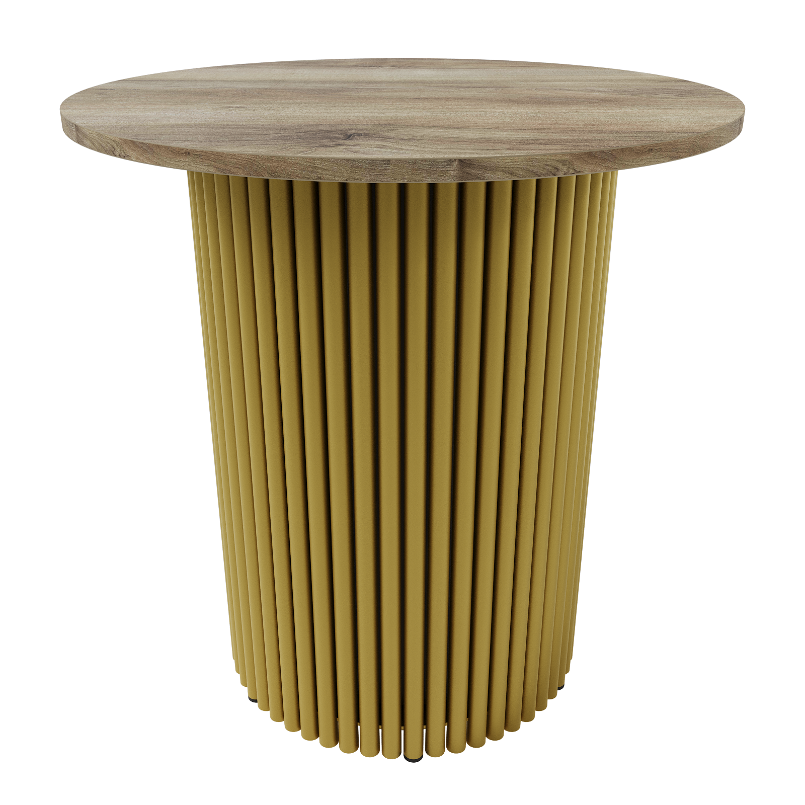 Журнальный столик TRUBIS Wood S D60 см, орех/золотой