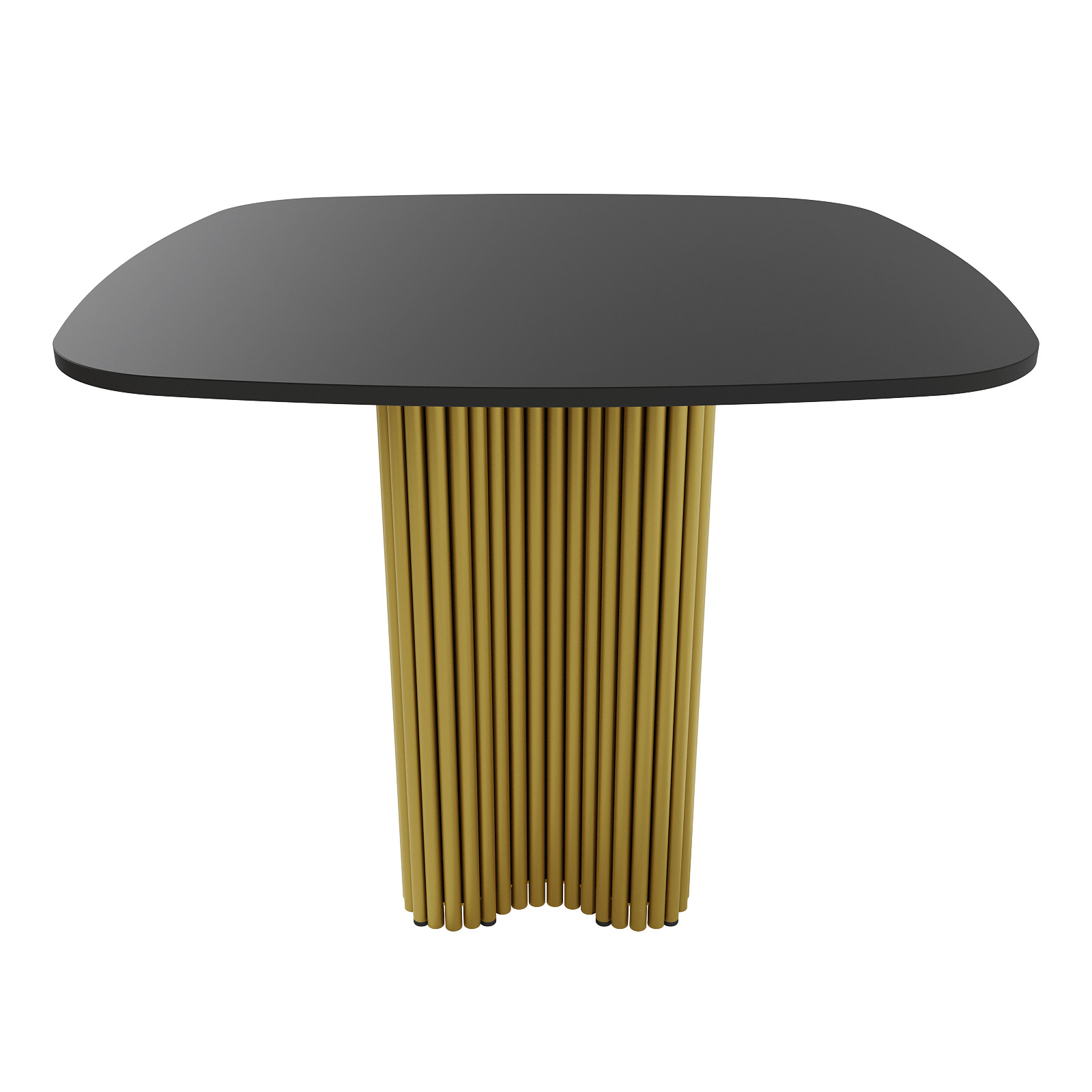 Обеденный стол TRUBIS Wood CLEVER 90 см, черный/золотой