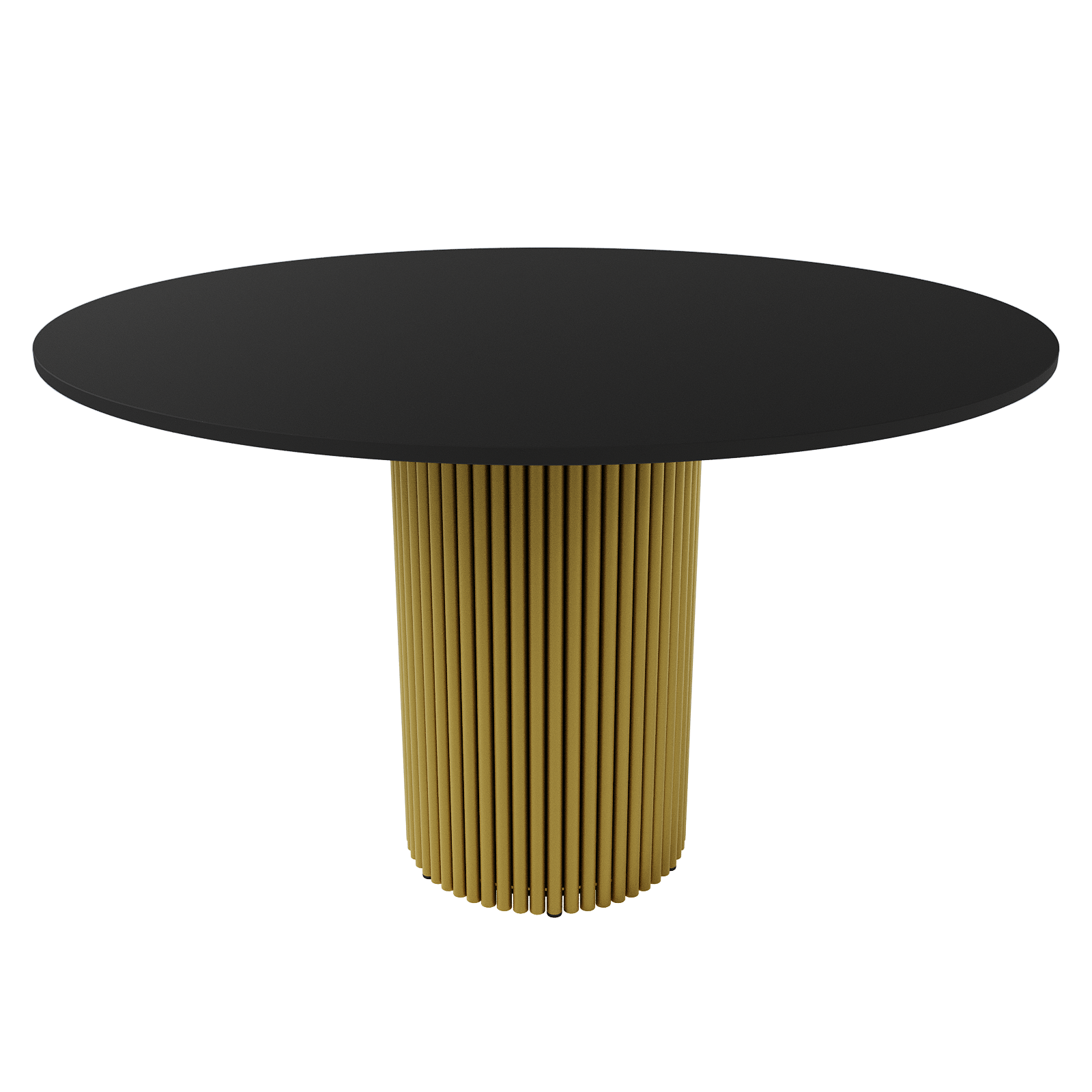 Обеденный стол TRUBIS Wood L D120 см, черный/золотой