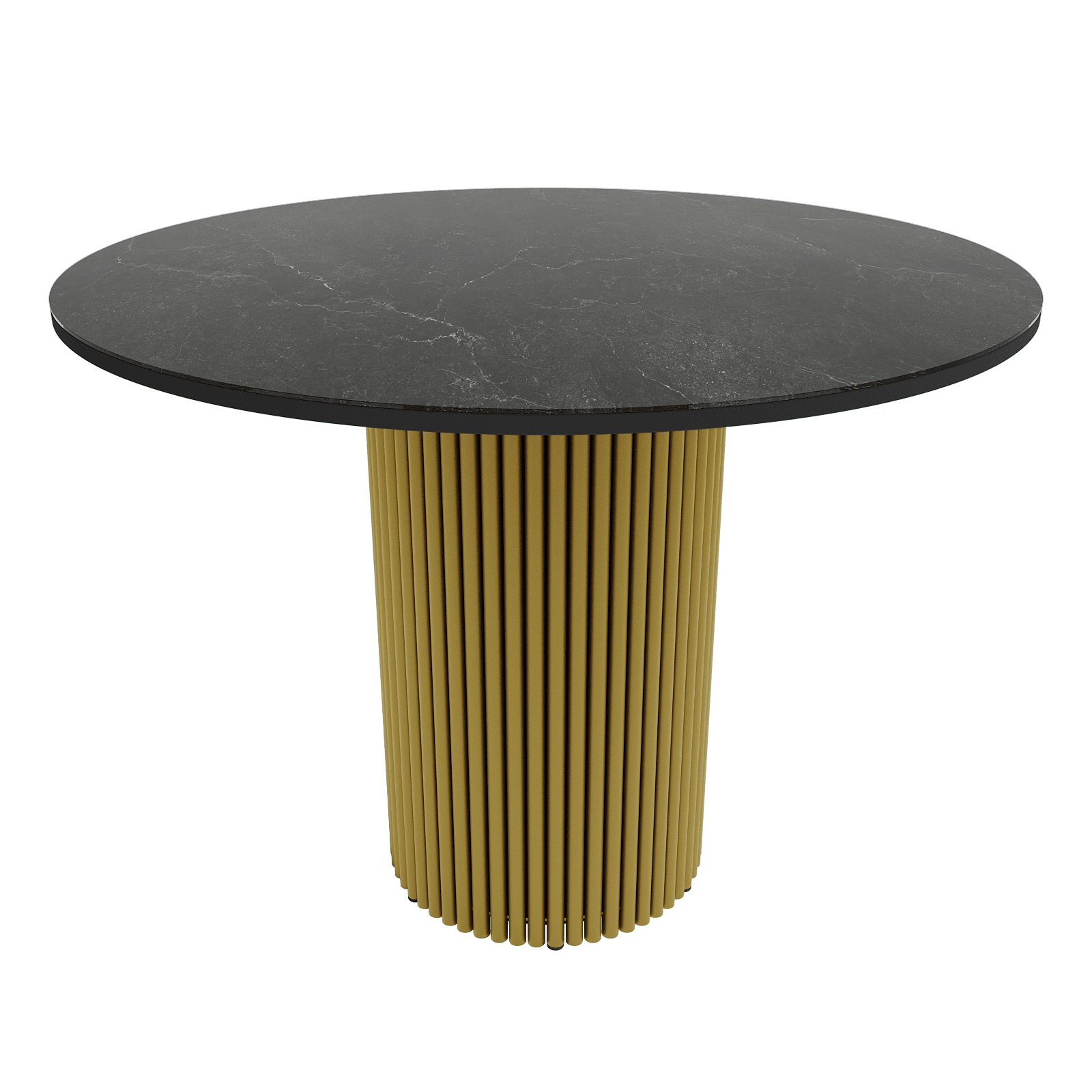 Обеденный стол TRUBIS Wood Wood + Glass L 100 темный мрамор/золотой