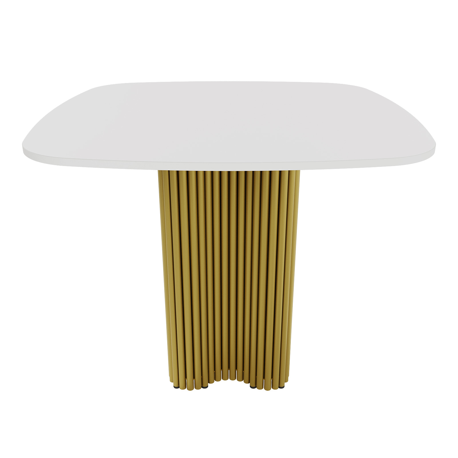 Обеденный стол TRUBIS Wood CLEVER 90 см, белый/золотой