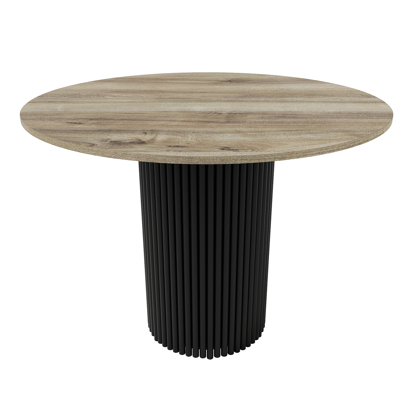 Обеденный стол TRUBIS Wood L D100 см, орех/черный