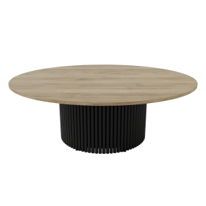 Журнальный столик TRUBIS Wood M D120 см, орех/черный