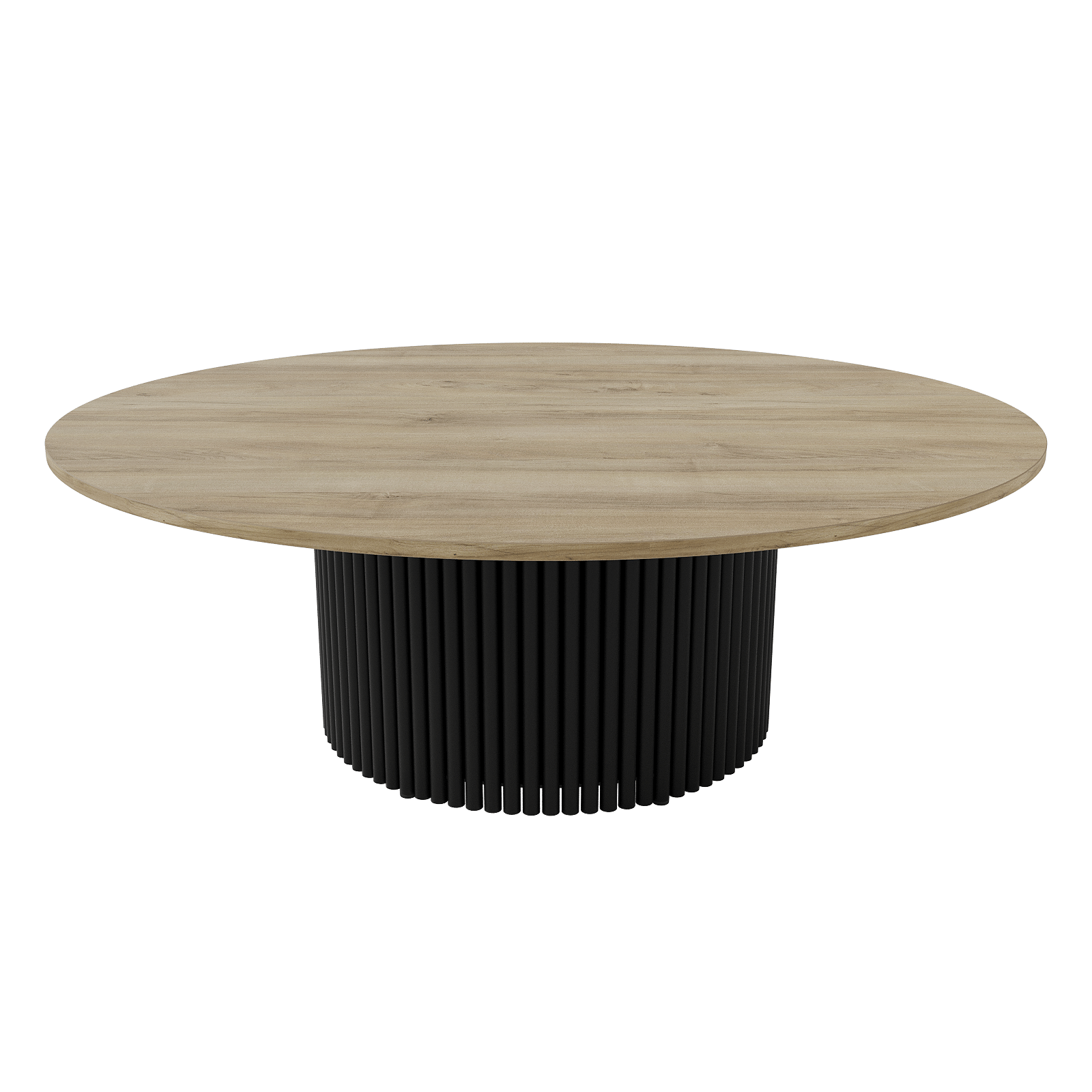 Журнальный столик TRUBIS Wood M D120 см, орех/черный