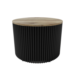 Журнальный столик TRUBIS Wood M D60 см, орех/черный