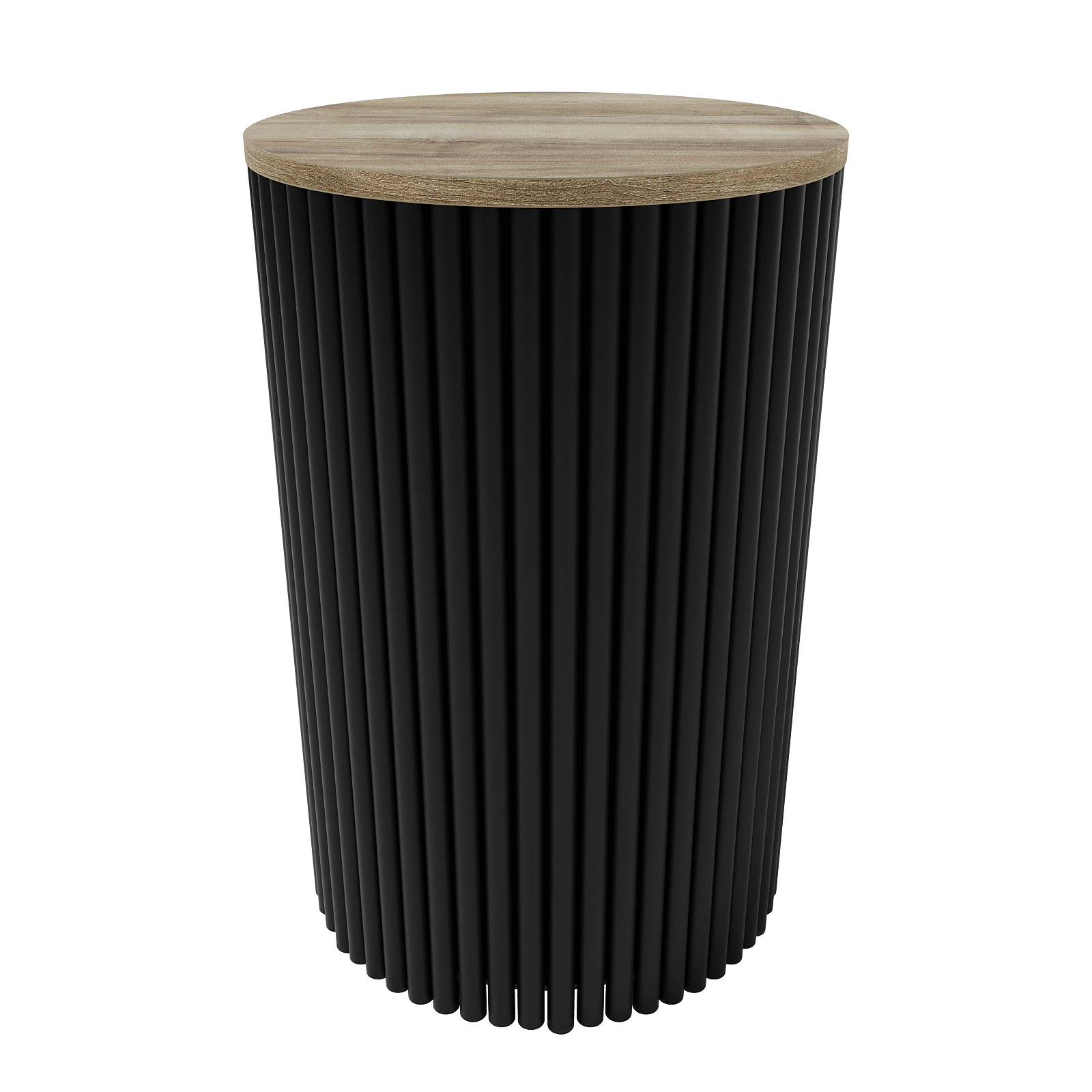 Журнальный столик TRUBIS Wood S D40 см, орех/черный