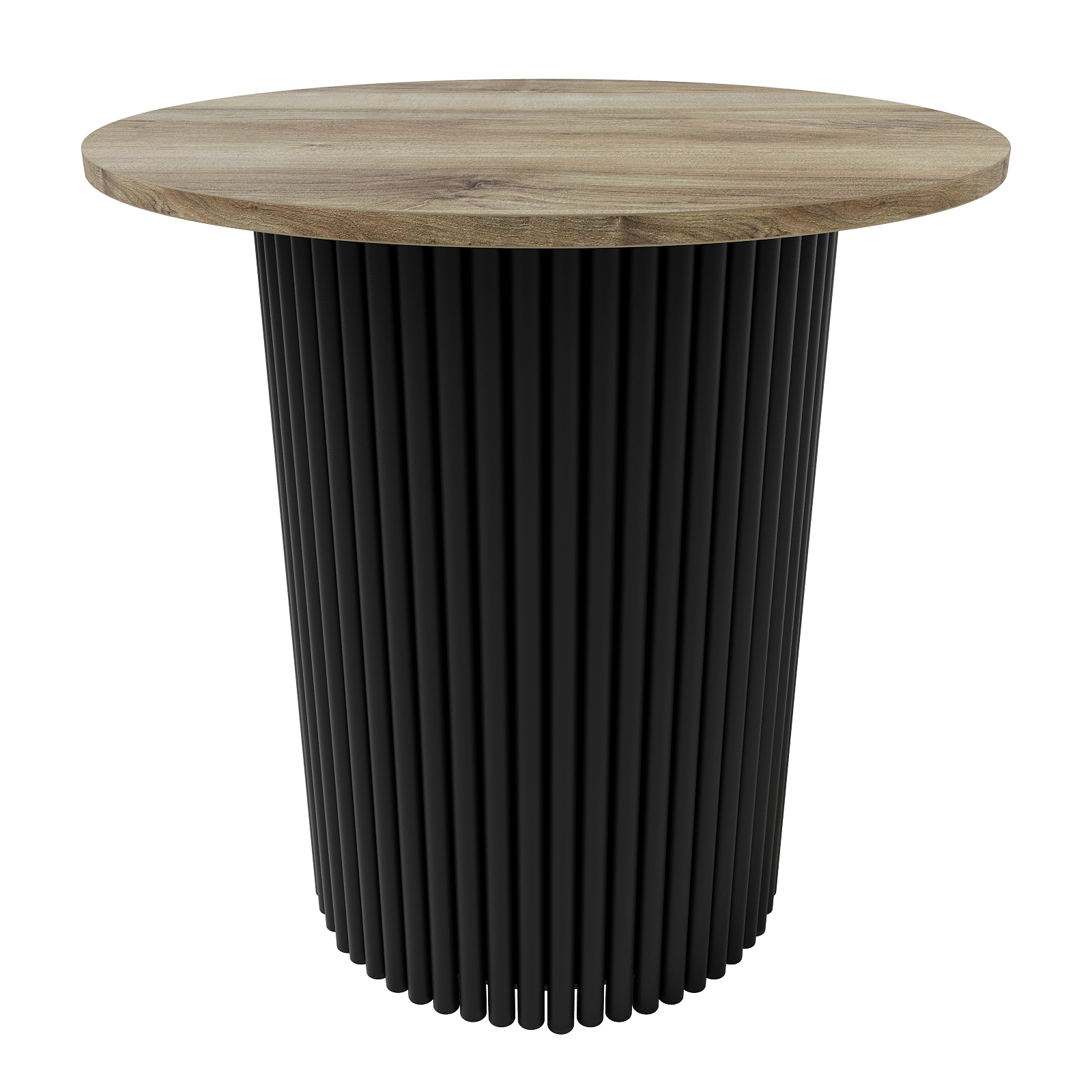 Журнальный столик TRUBIS Wood S D60 см, орех/черный