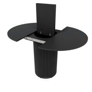 Обеденный стол TRUBIS L Max D90/120 х 90 см, черный