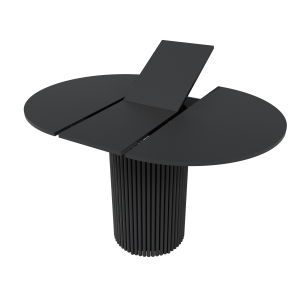 Обеденный стол TRUBIS L Max D90/120 х 90 см, черный