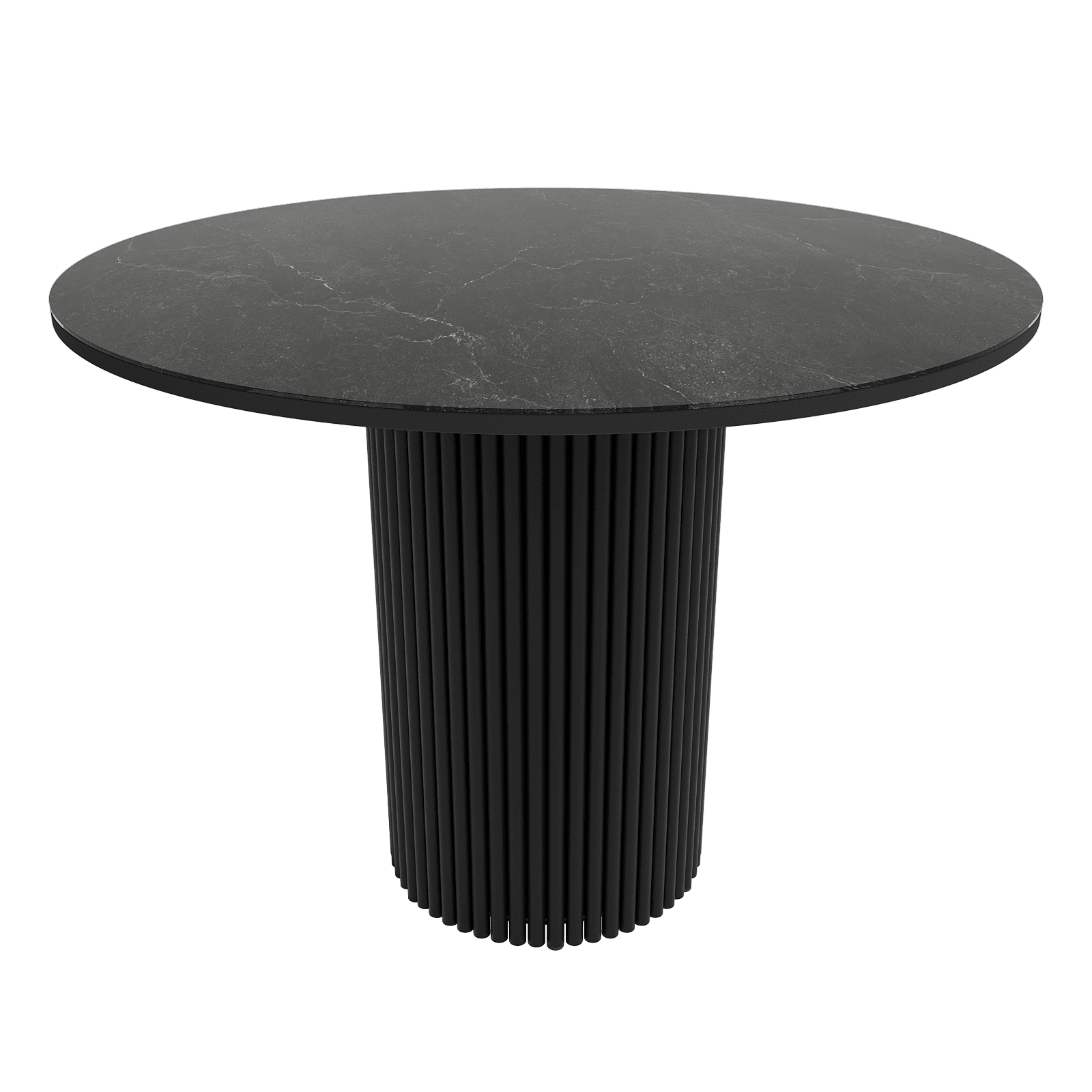 Обеденный стол TRUBIS Wood Wood + Glass L 100 темный мрамор/черный