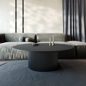 Журнальный столик TRUBIS Wood M D120 см, черный