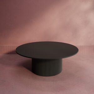 Журнальный столик TRUBIS Wood M D120 см, черный