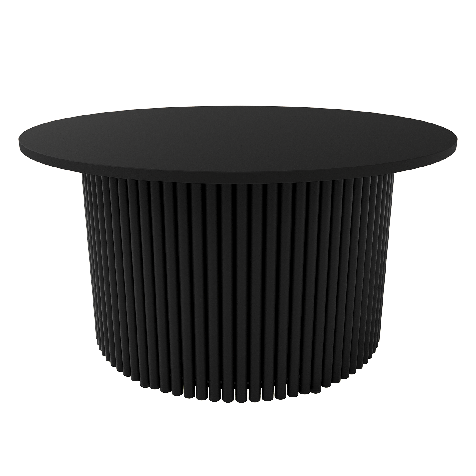 Журнальный столик TRUBIS Wood M D80 см, черный