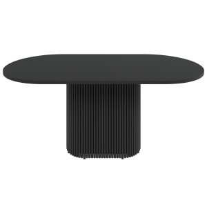 Обеденный стол TRUBIS Wood Oval 180 х 90 см, черный