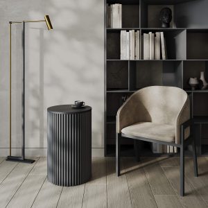 Журнальный столик TRUBIS Wood S D40 см, черный