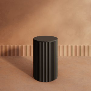 Журнальный столик TRUBIS Wood S D40 см, черный