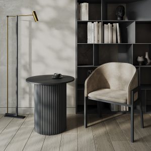 Журнальный столик TRUBIS Wood S D60 см, черный