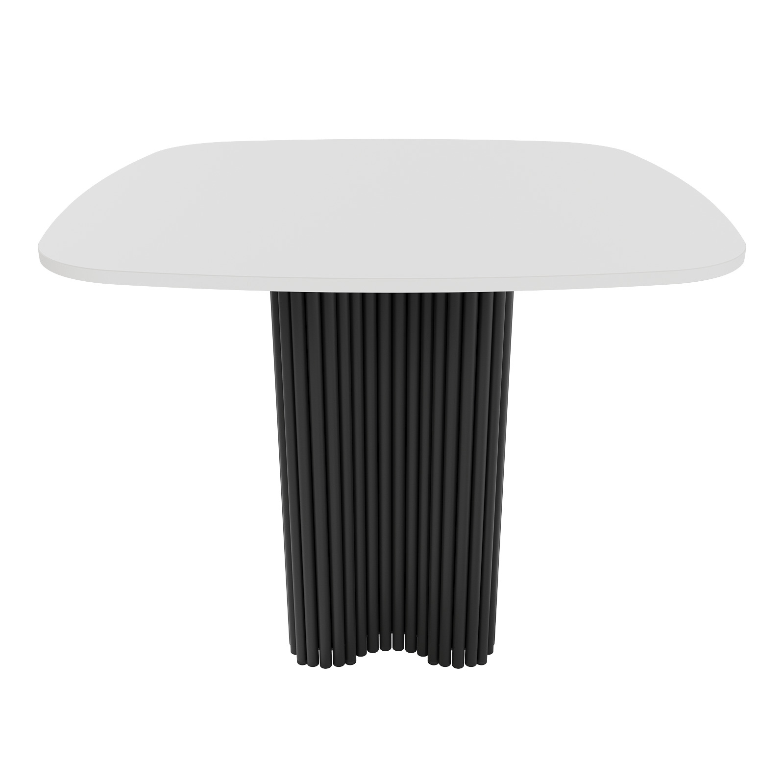 Обеденный стол TRUBIS Wood CLEVER 90 см, белый/черный