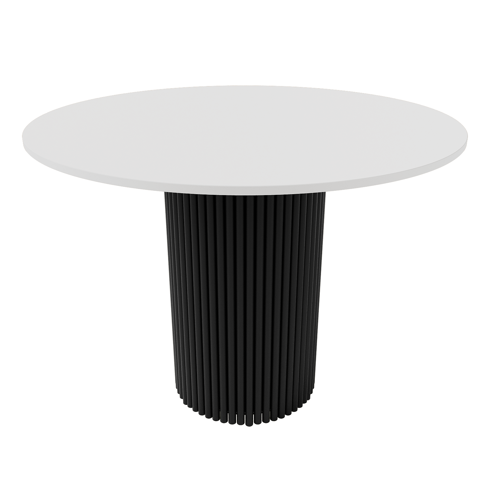 Обеденный стол TRUBIS Wood L D100 см, белый/черный