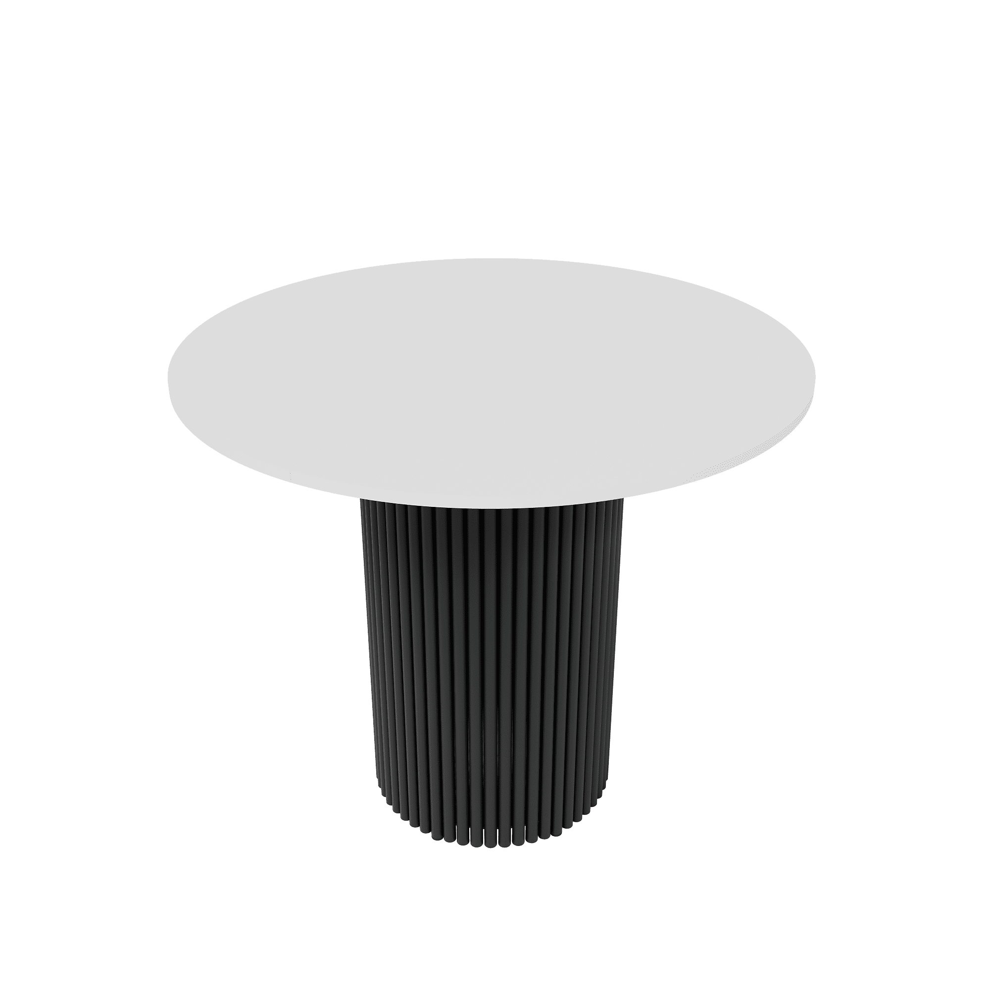 Обеденный стол TRUBIS L Max D90/120 х 90 см, белый/черный