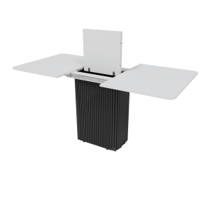 Обеденный стол TRUBIS R Max 120/160 х 80 см, белый/черный