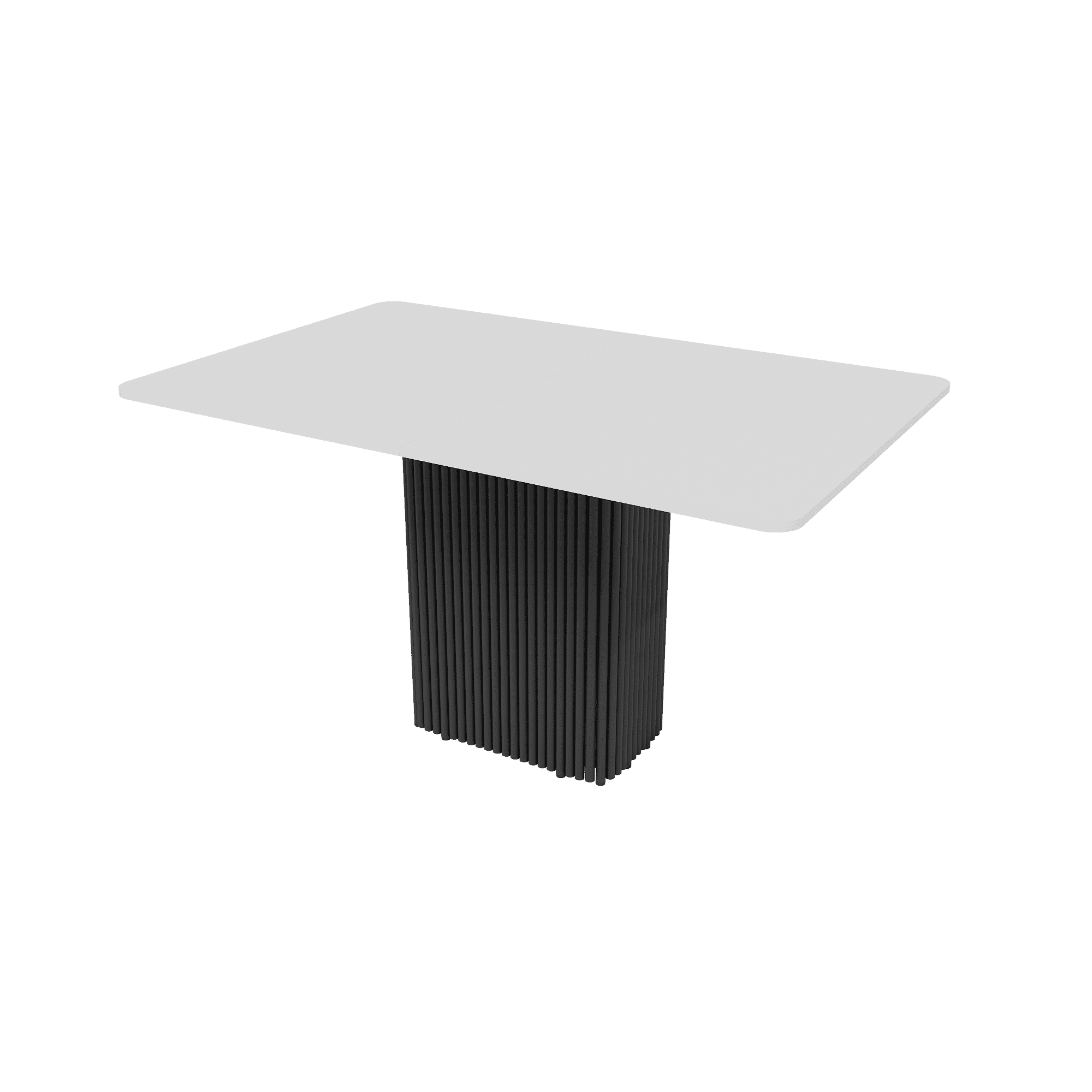 Обеденный стол TRUBIS R Max 140/170 х 90 см, белый/черный