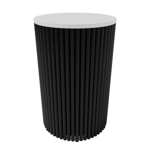 Журнальный столик TRUBIS Wood S D40 см, белый/черный