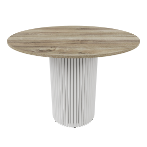 Обеденный стол TRUBIS Wood L D100 см, орех/белый