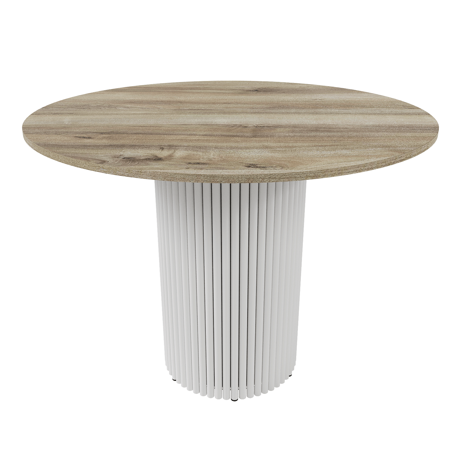 Обеденный стол TRUBIS Wood L D100 см, орех/белый