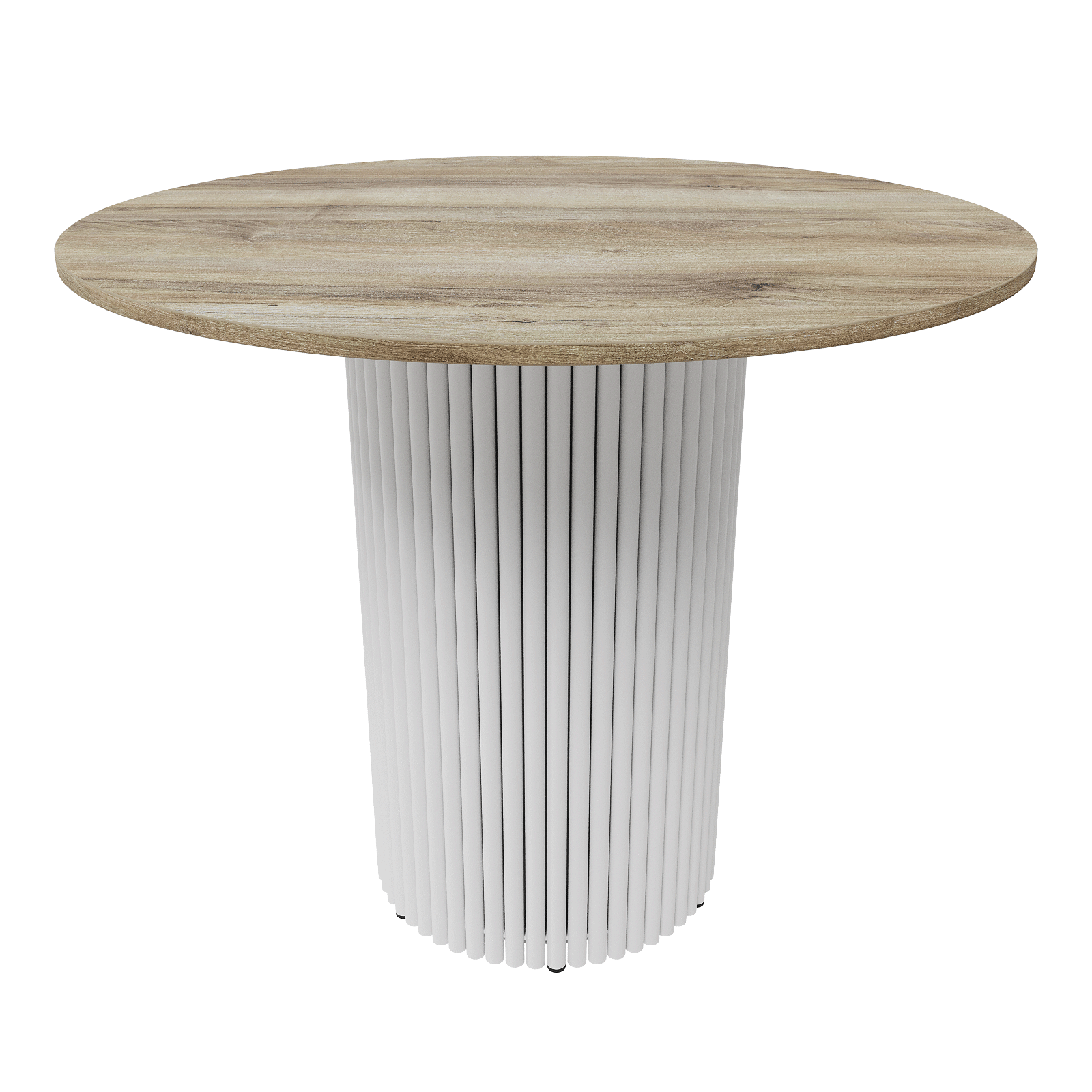 Обеденный стол TRUBIS Wood L D90 см, орех/белый