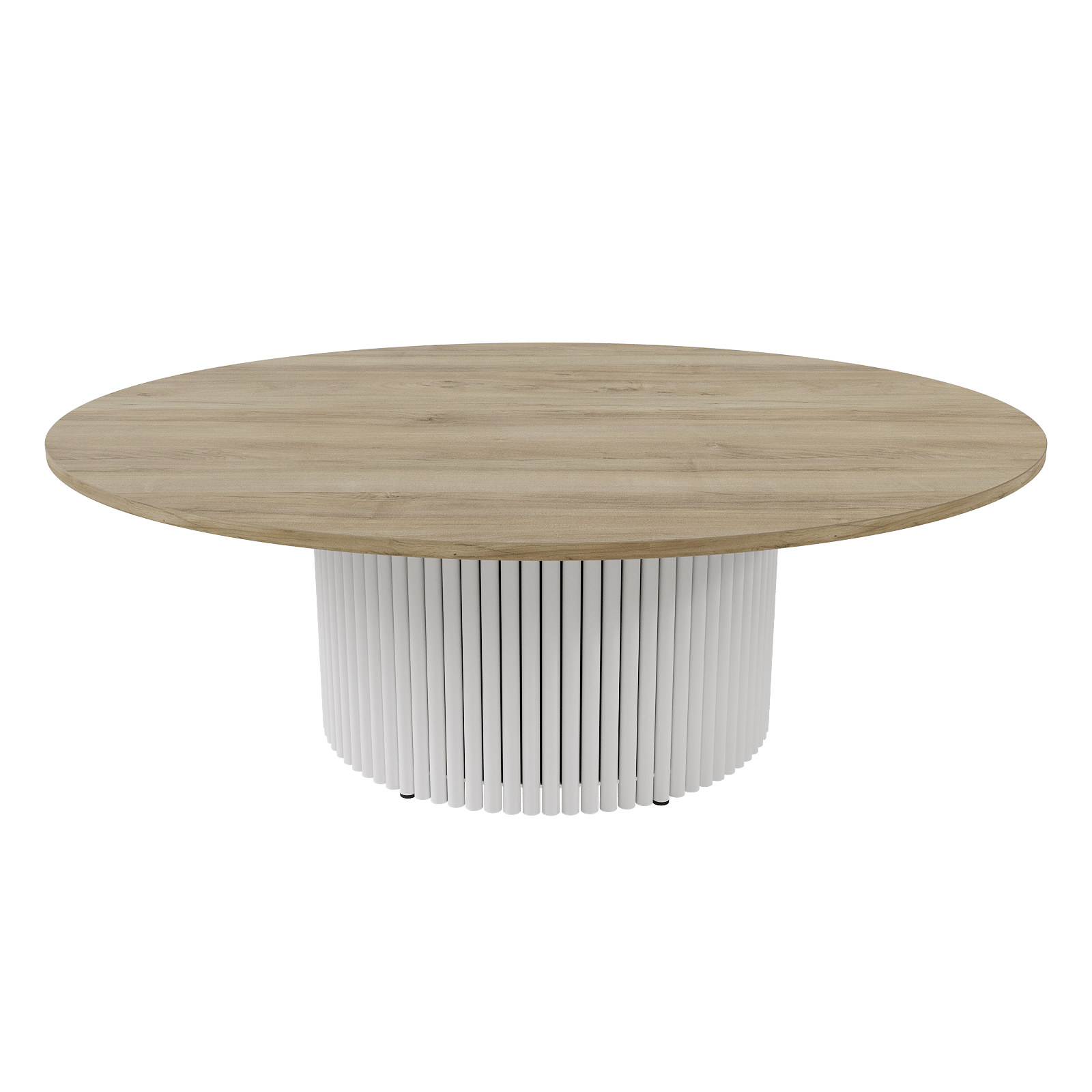 Журнальный столик TRUBIS Wood M D120 см, орех/белый