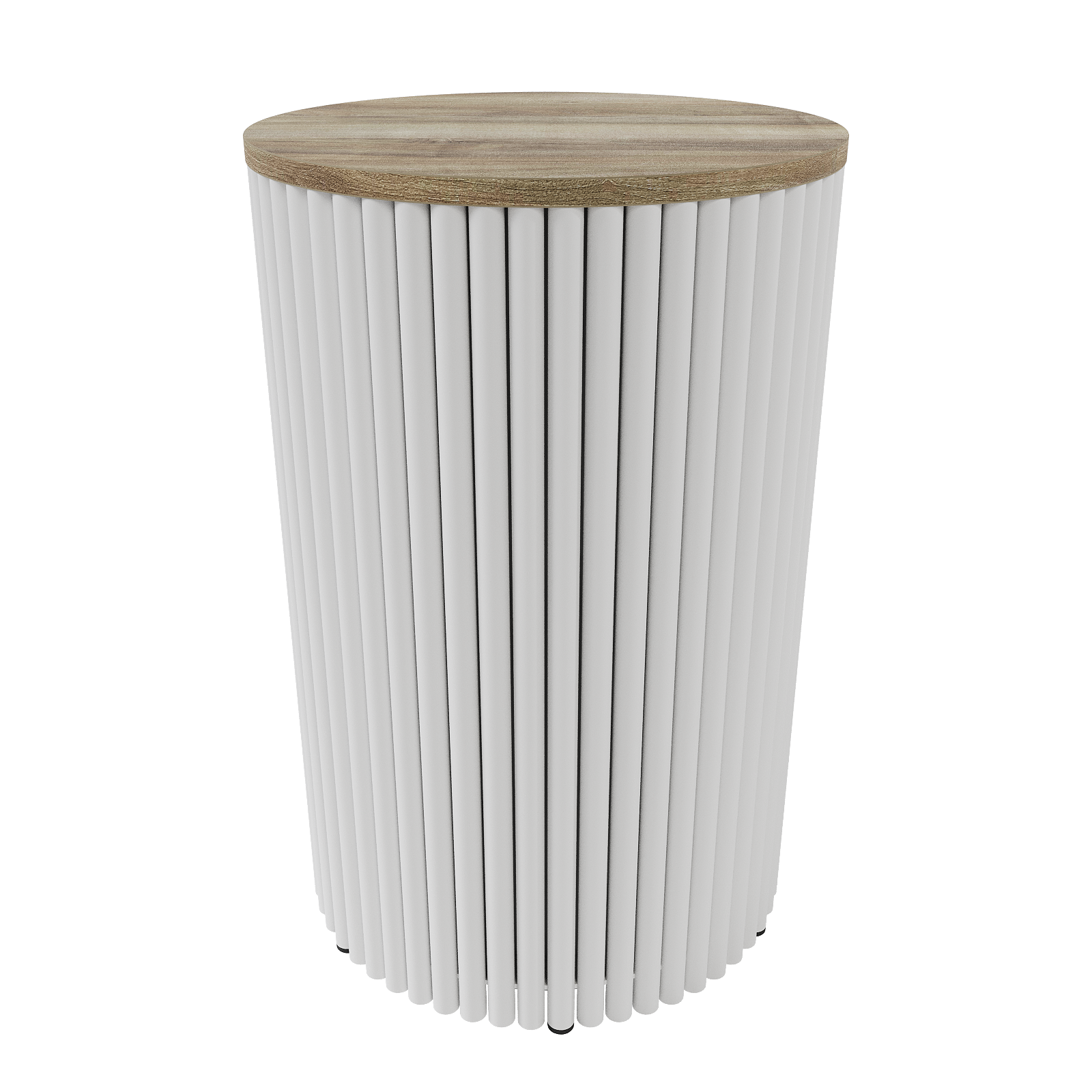 Журнальный столик TRUBIS Wood S D40 см, орех/белый