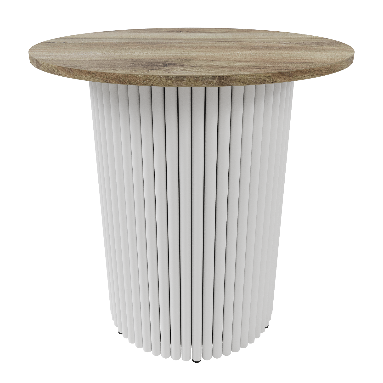 Журнальный столик TRUBIS Wood S D60 см, орех/белый