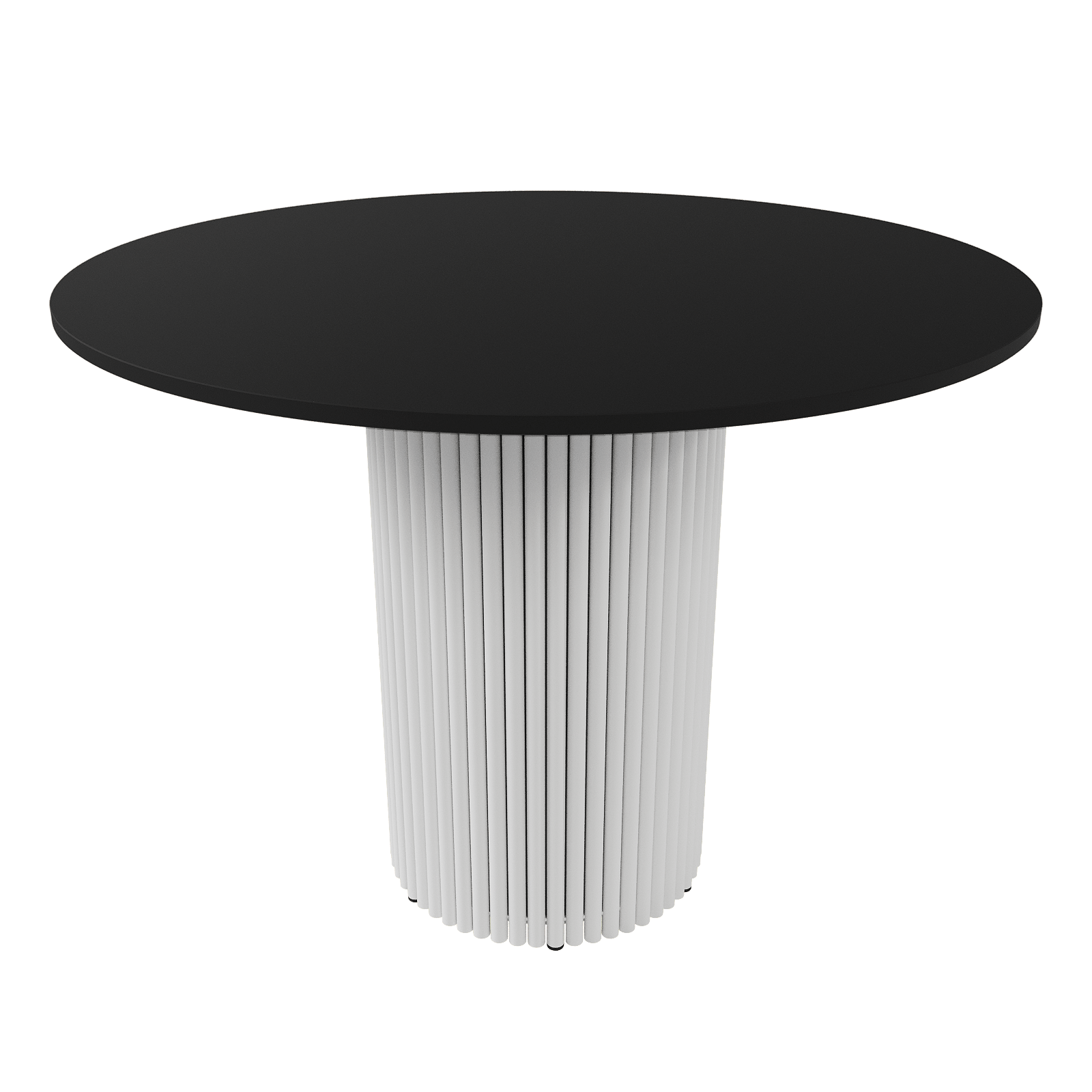 Обеденный стол TRUBIS Wood L D100 см, черный/белый