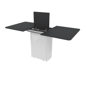 Обеденный стол TRUBIS R Max 120/160 х 80 см, черный/белый