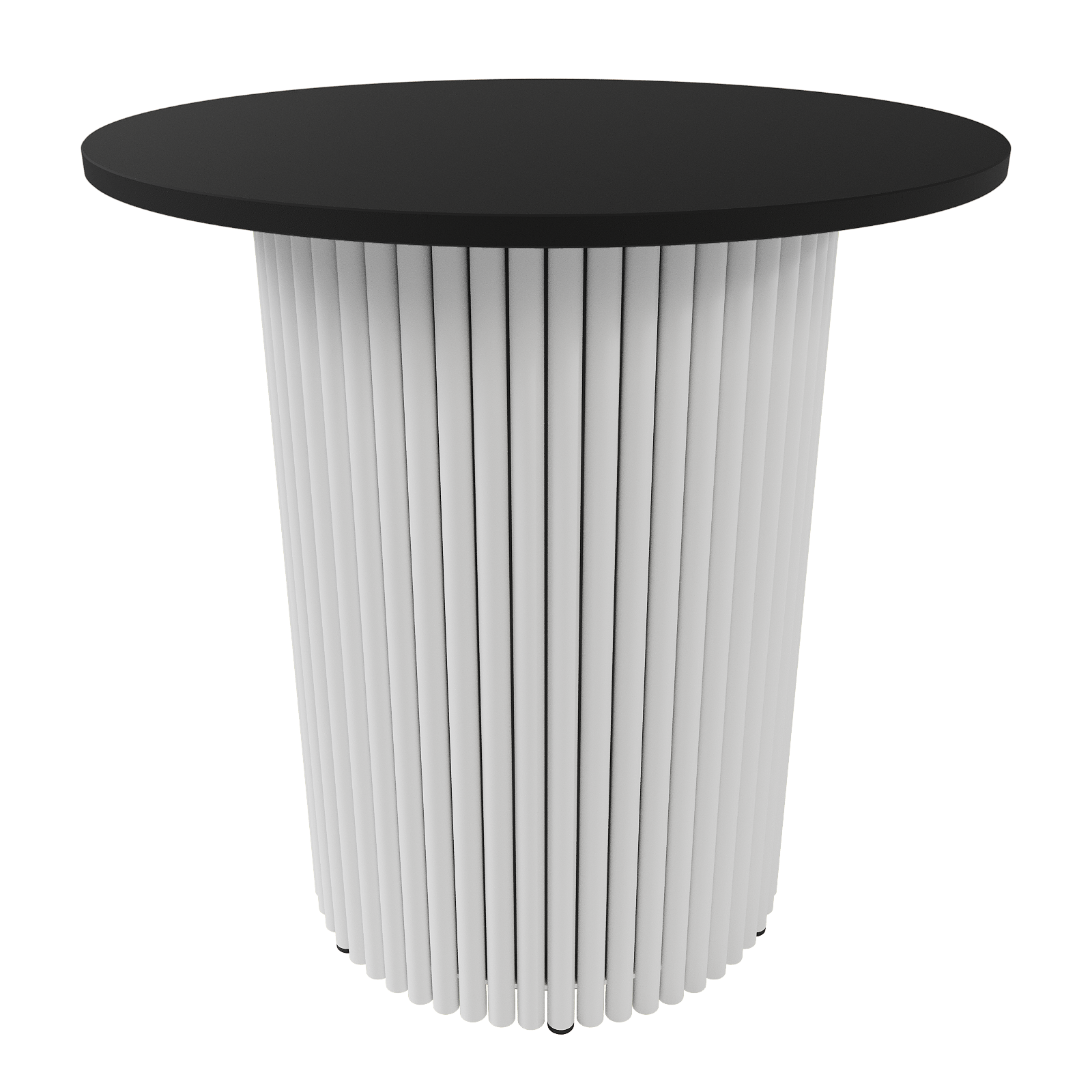 Журнальный столик TRUBIS Wood S D60 см, черный/белый