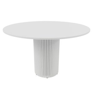 Обеденный стол TRUBIS Wood L D120 см, белый