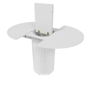 Обеденный стол TRUBIS L Max D90/120 х 90 см, белый