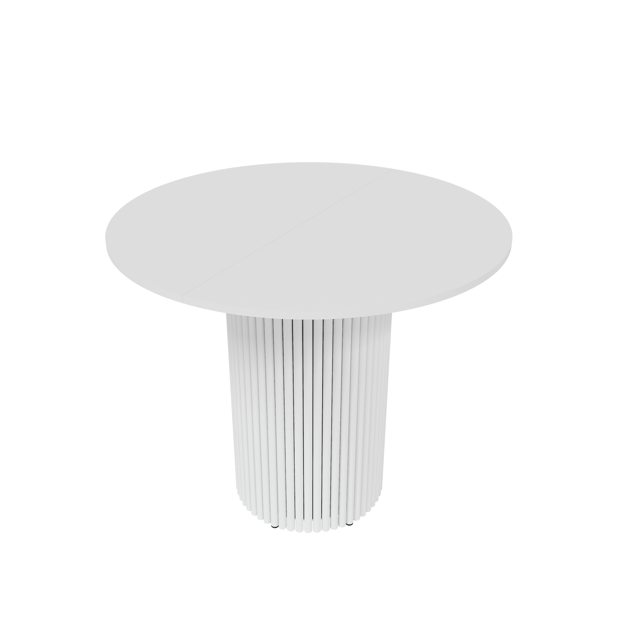 Обеденный стол TRUBIS L Max D90/120 х 90 см, белый