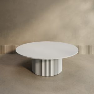 Журнальный столик TRUBIS Wood M D120 см, белый