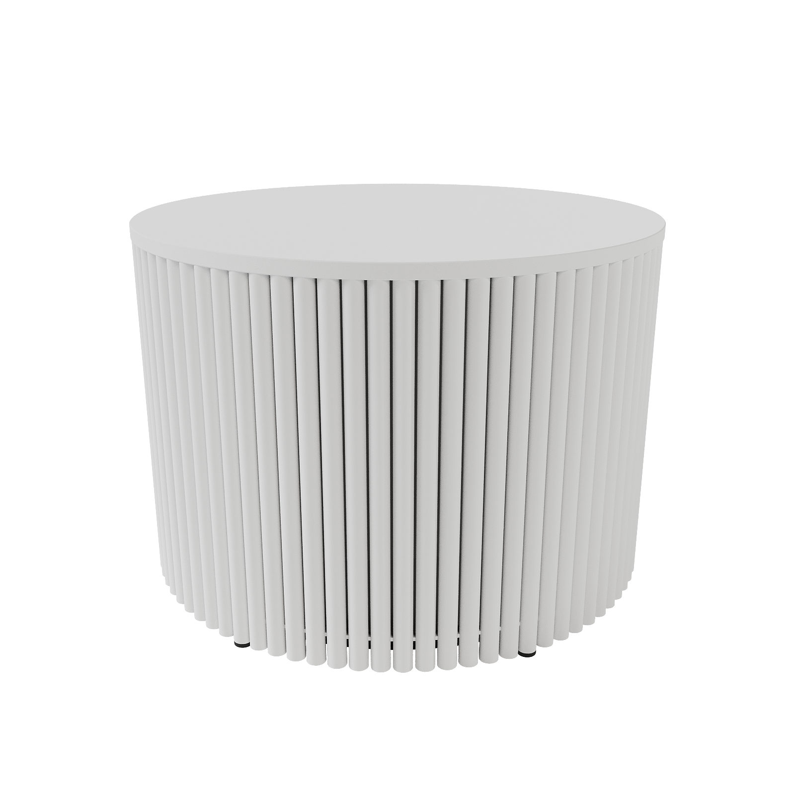 Журнальный столик TRUBIS Wood M D60 см, белый